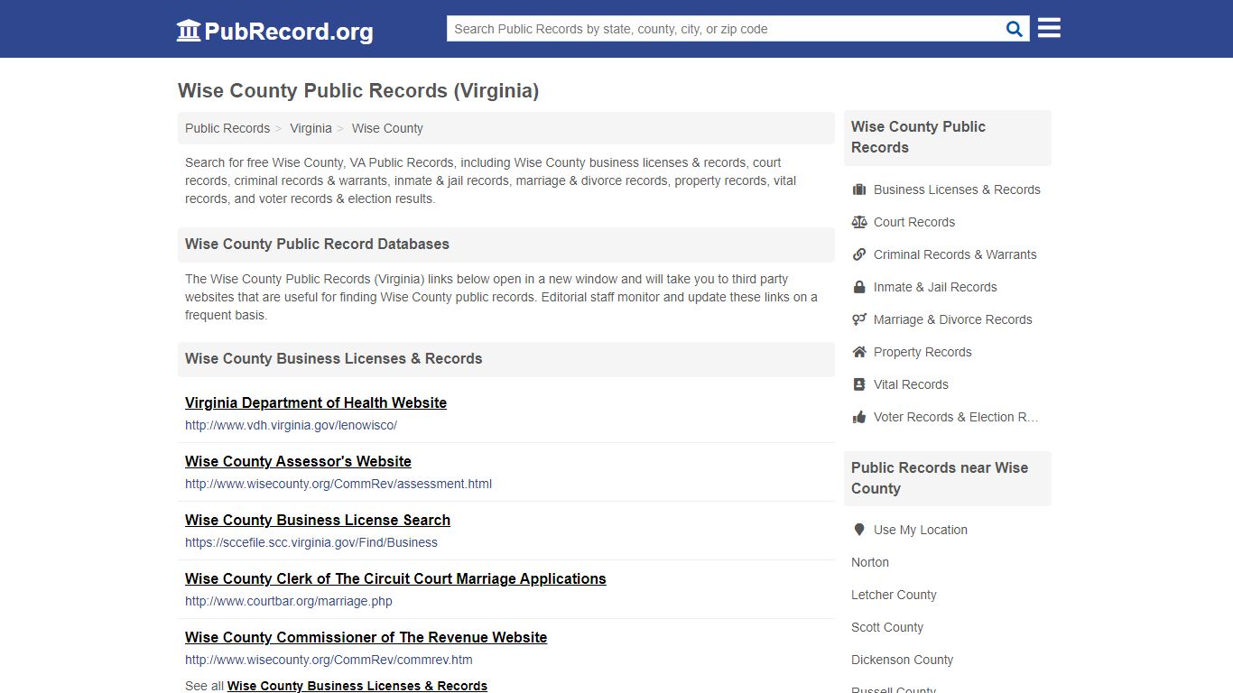 Free Wise County Public Records (Virginia Public Records) - PubRecord.org